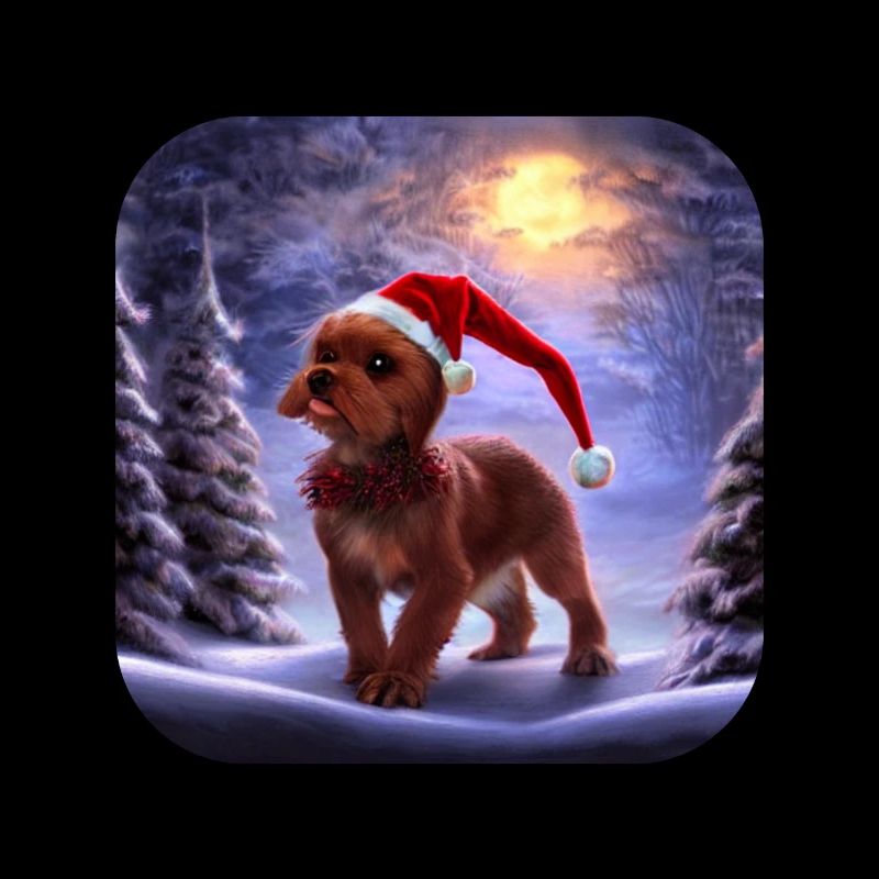 Motif de Noël chiot mignon