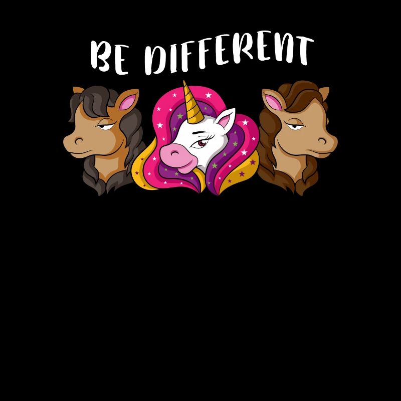 Lustiges Einhorn Spruch BE DIFFERENT