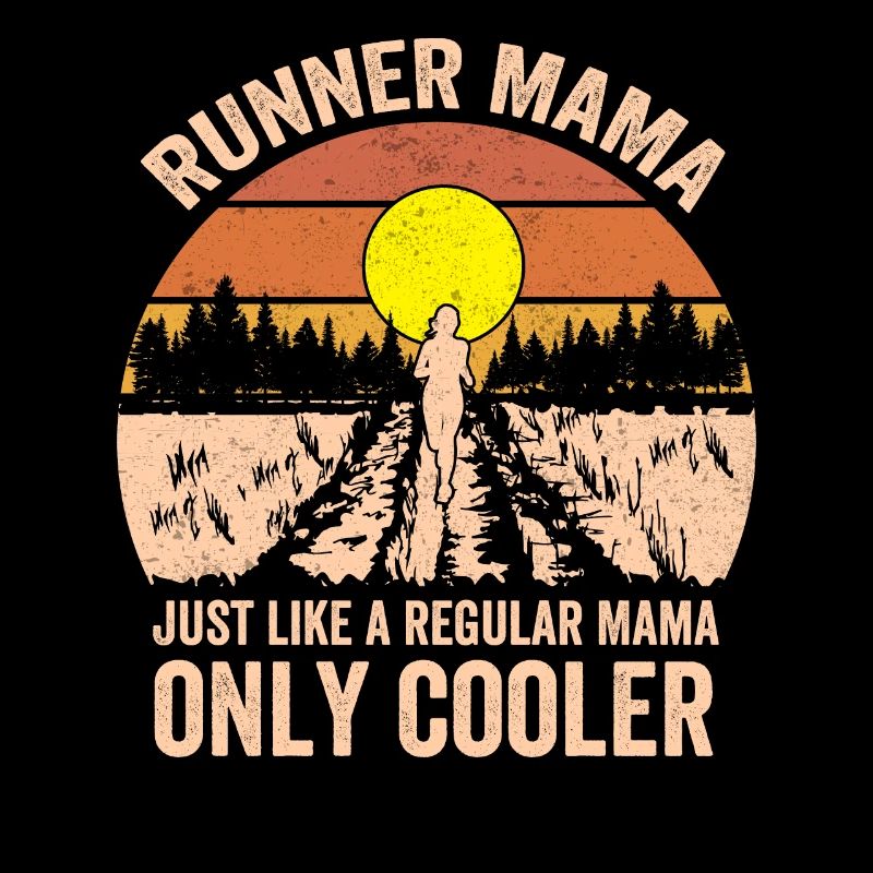 Runner mama funny marathon running jogging