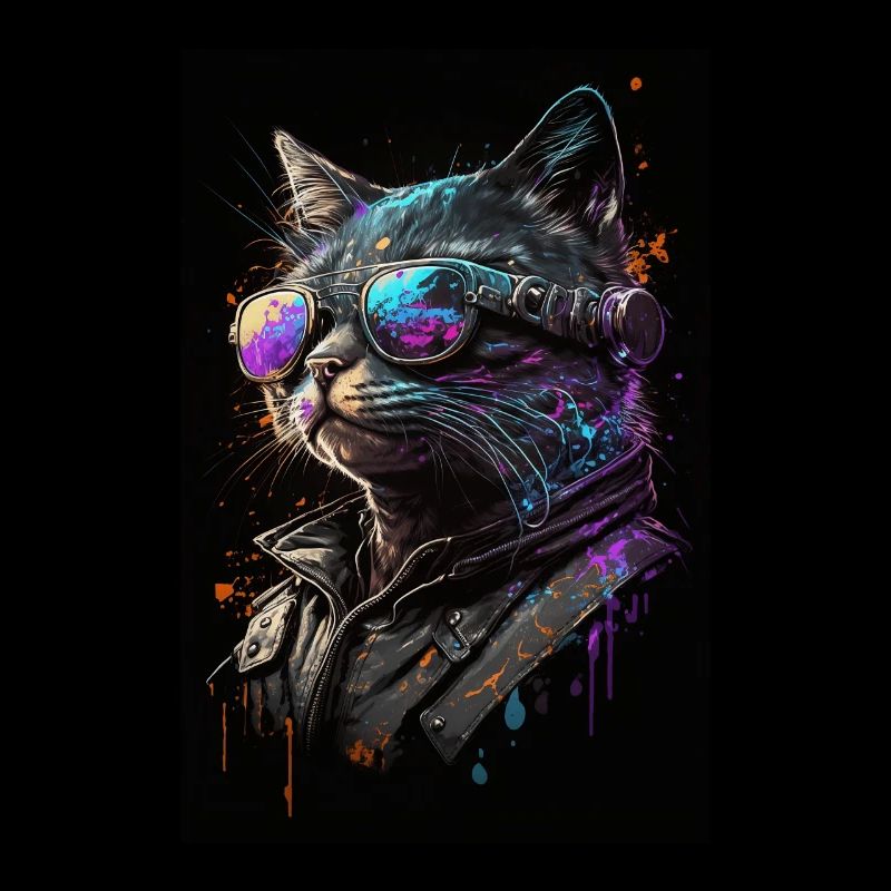 Chat motard cool