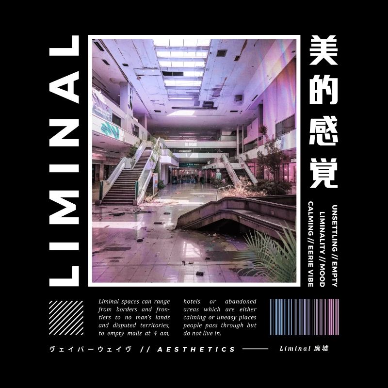 Liminal Spaces Retro 80s & 90s Backrooms Vaporwave