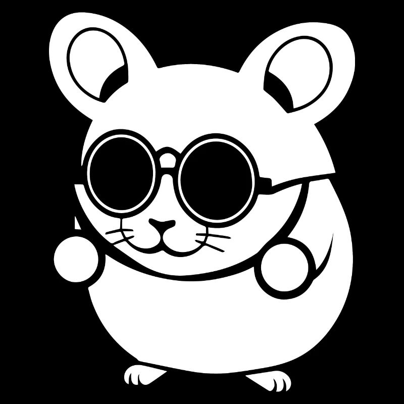 Hamster drôle avec des lunettes de soleil Hamsters