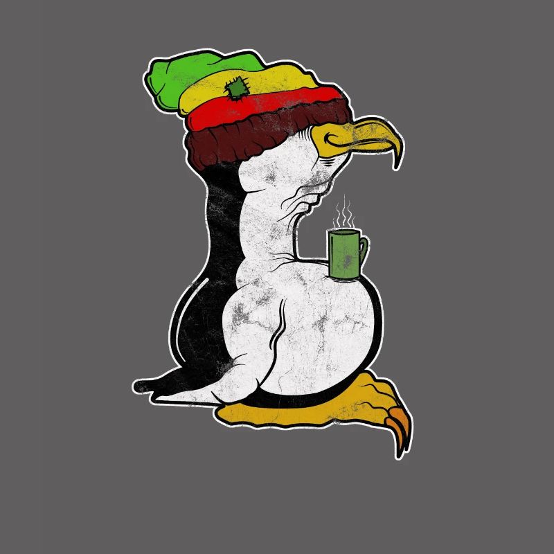 Tux Linux Pinguin Kaffee Pause Computer Nerd Retro