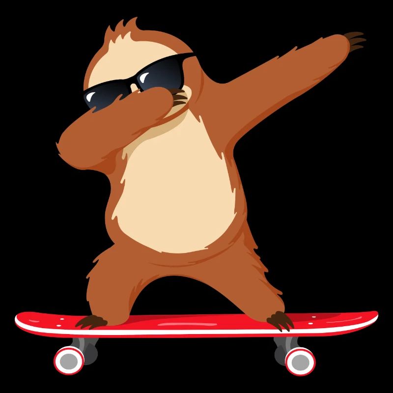 Dabbing Sloth Sloth Skateboard Gift
