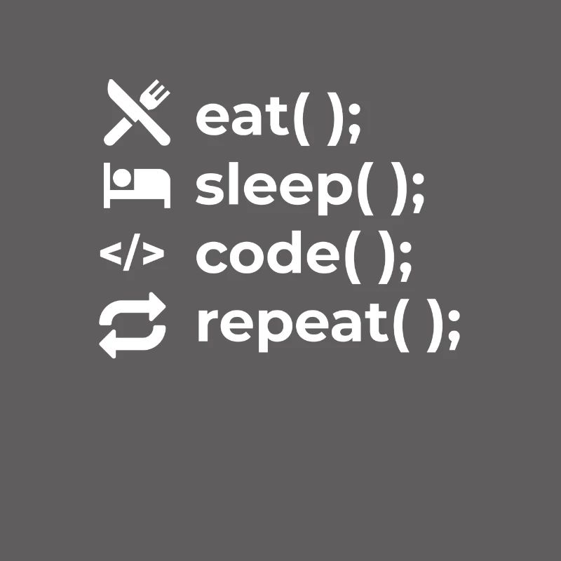 Eat Sleep Code Repeat - Coder Informaticien