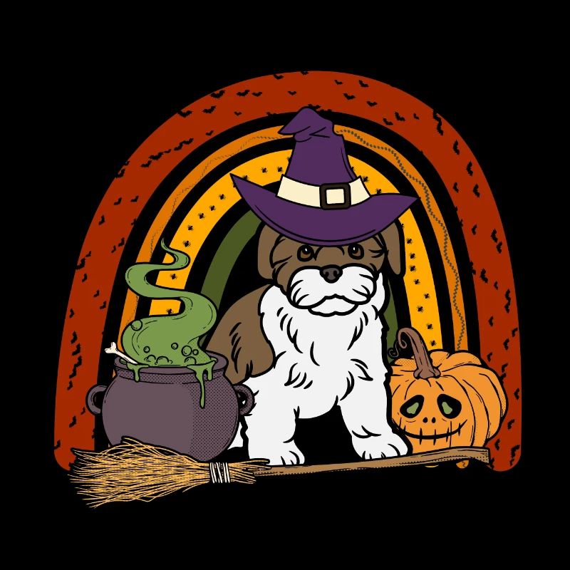Cute Lhasa Apso Halloween Dog