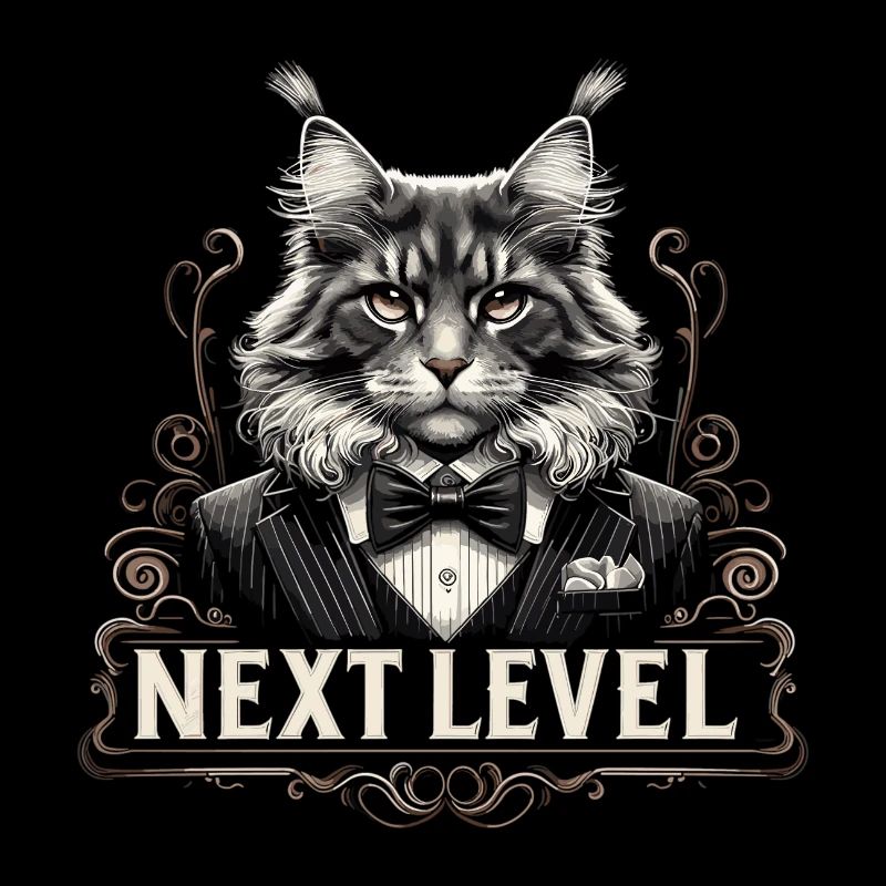Maine Coon Cat Next Level Suit Success Gift