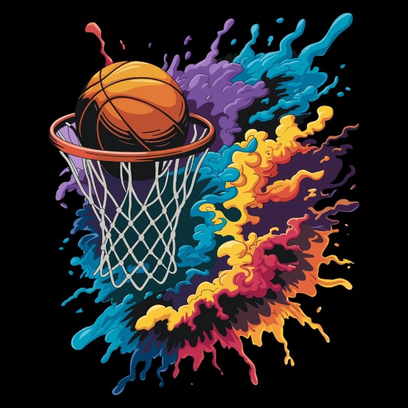 Basketball coloré Tie Dye Couleur Splash Hoop Net