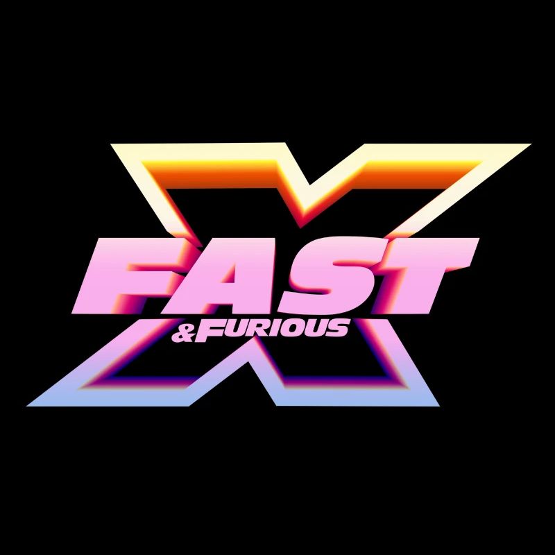 Fast and Furious 10 Logo Avec X Multicolore