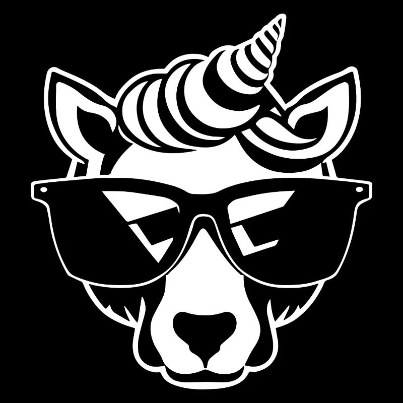 Lustige Einhörner mit Sonnenbrille Cooles Einhorn