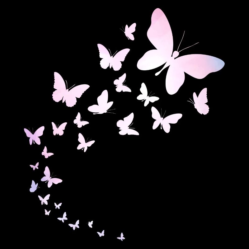 Butterflies fly