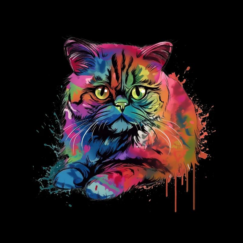 Chat coloré de pli écossais