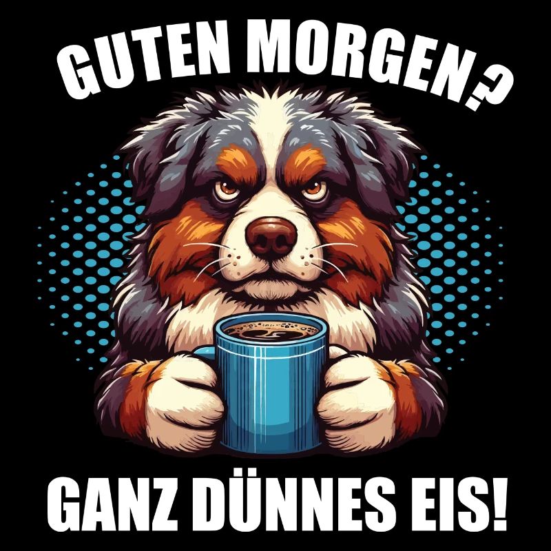 Guten Morgen ganz dünnes Eis Australian Shepherd
