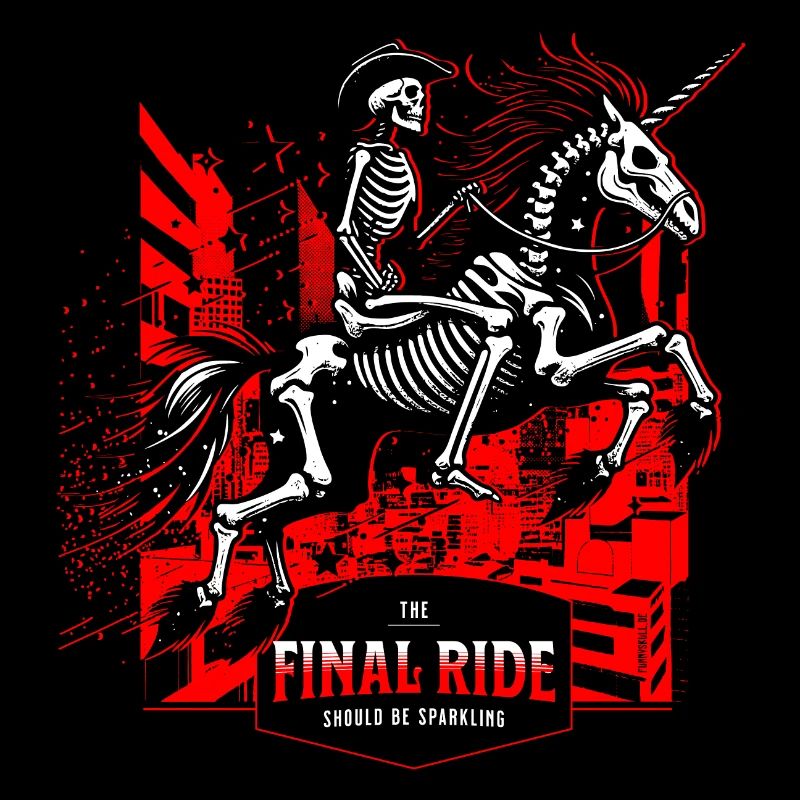 Final ride Skull / Skelett Reiter / Einhorn FS0230