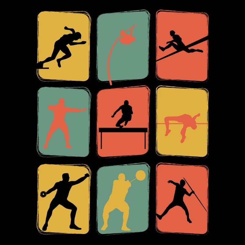 Leichtathletik Vintage Retro Athletik