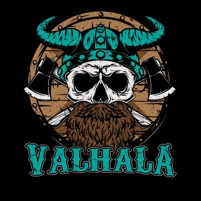 Valhala Viking - Axt Viking Kopf Tattoo Geschenk