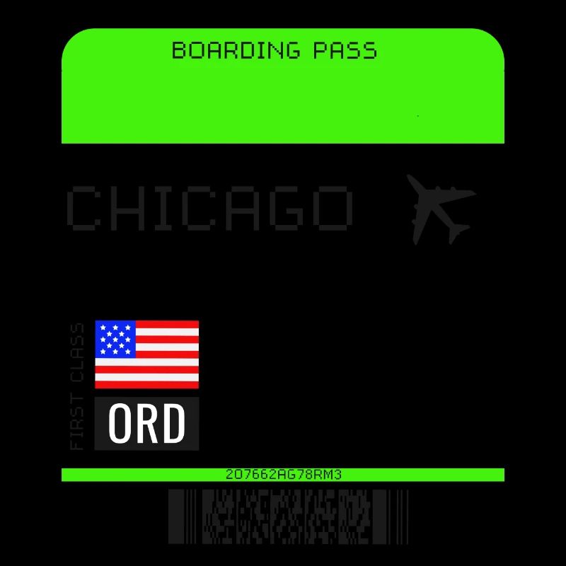 Boarding Pass Chicago Flugticket