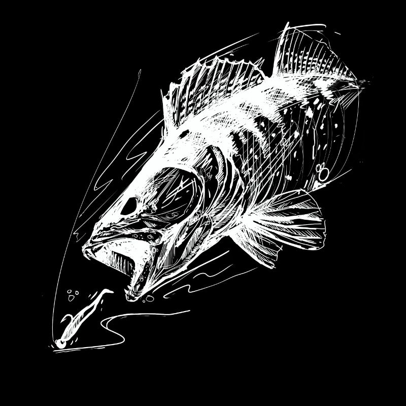 Fisch des Lebens! - Angeltshirt Zanderangriff 2 W