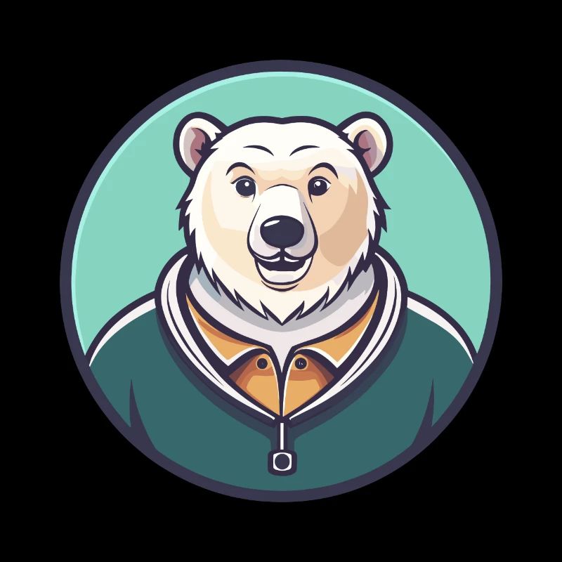 Eisbär Kawaii Cartoon Figur Tier Gesicht