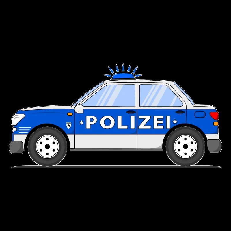 Polizeiauto in Blau und Silber
