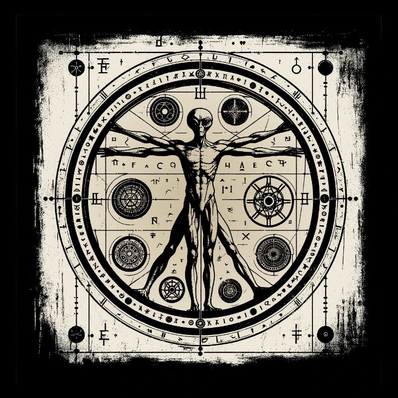 UFO Ancient Alien Geometry Human Design Shirt