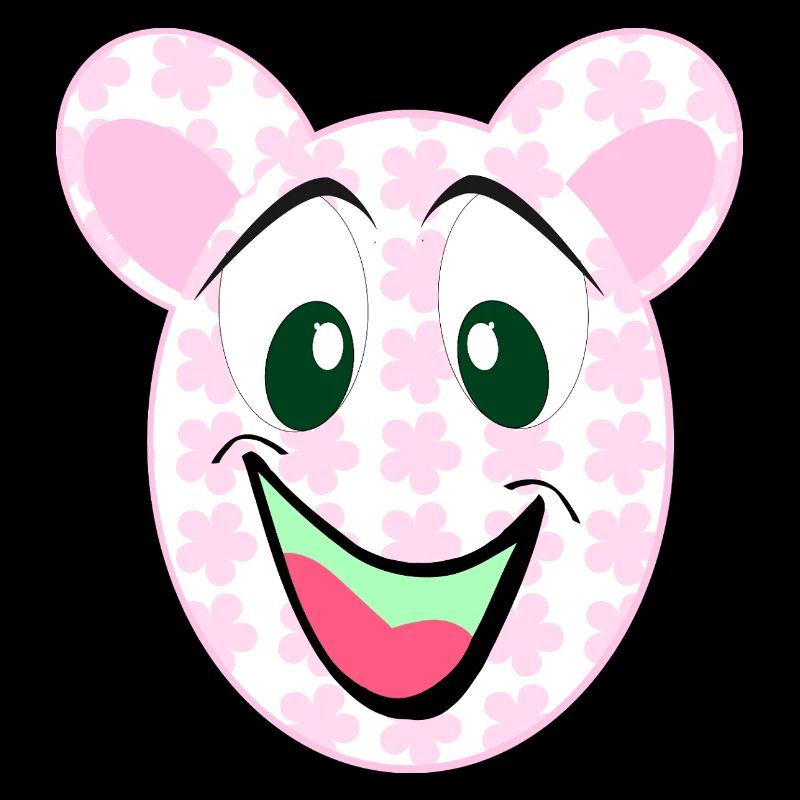 Bär Blumenmuster Lächeln