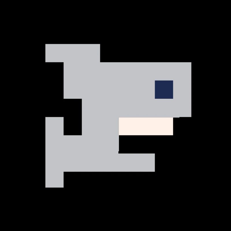 Sharky Hai Shark Sea 8bit Pixel Retro Design Fish