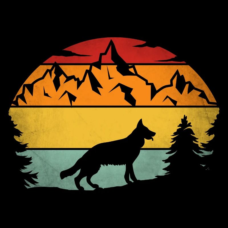 Hundebesitzer Schäferhund Wanderer Wanderung Hund