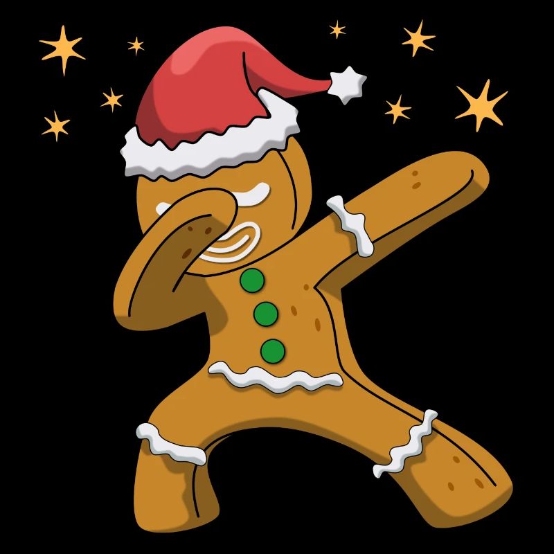 Weihnachten - Dabbing Lebkuchenmann Kinder