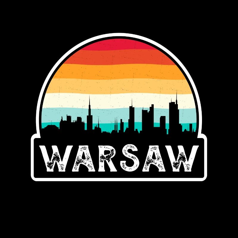 Varsovie Pologne Flag Skyline Souvenir de voyage