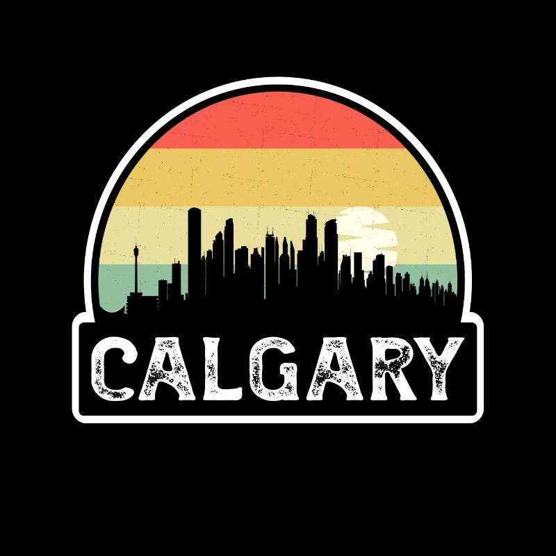 Calgary Canada Flag Skyline Souvenir de voyage