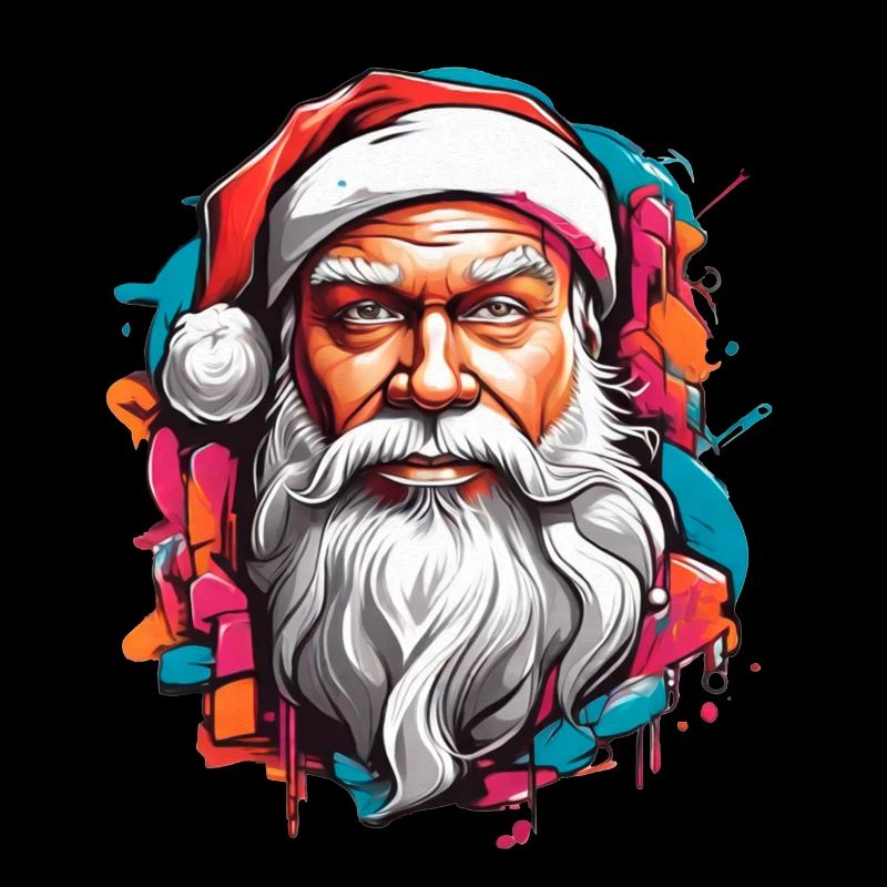 Père Noël Graffiti Portrait