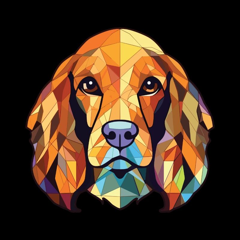 American Cocker Spaniel chien aquarelle colorée
