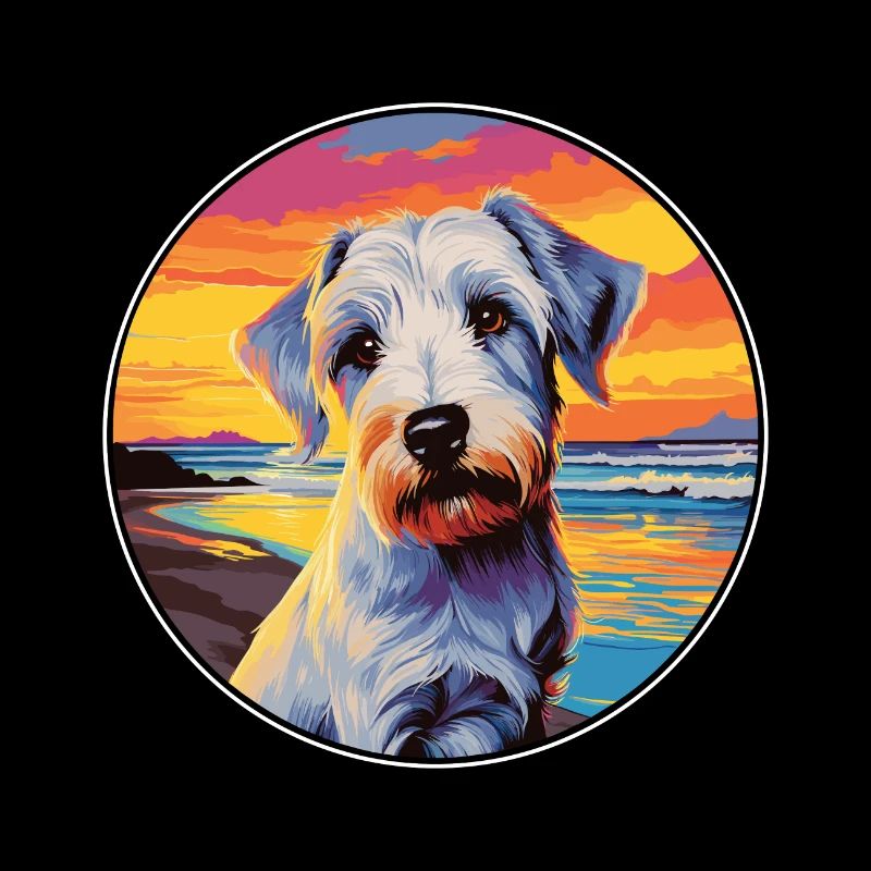 Sealyham Terrier Hunderasse Bunte Karikatur Wasserc