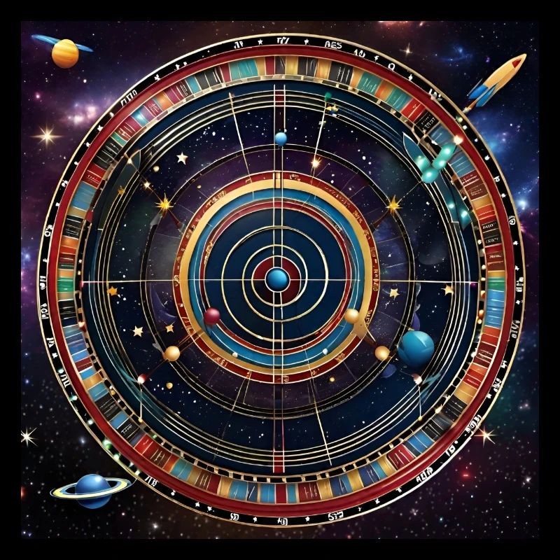 Planetare Präzision - Kosmische Dartscheibe