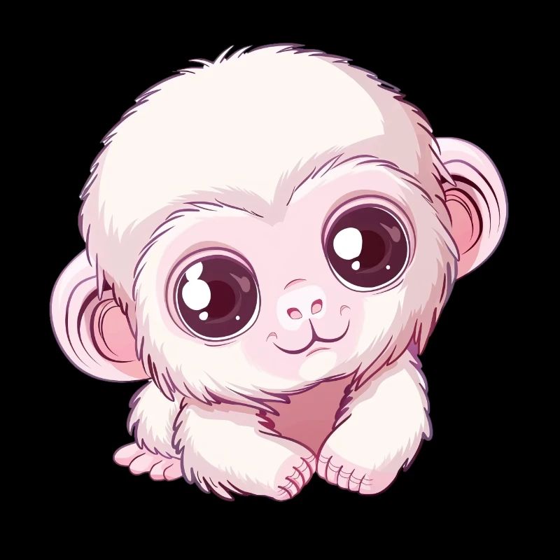 Look mignon de bébé singe rose