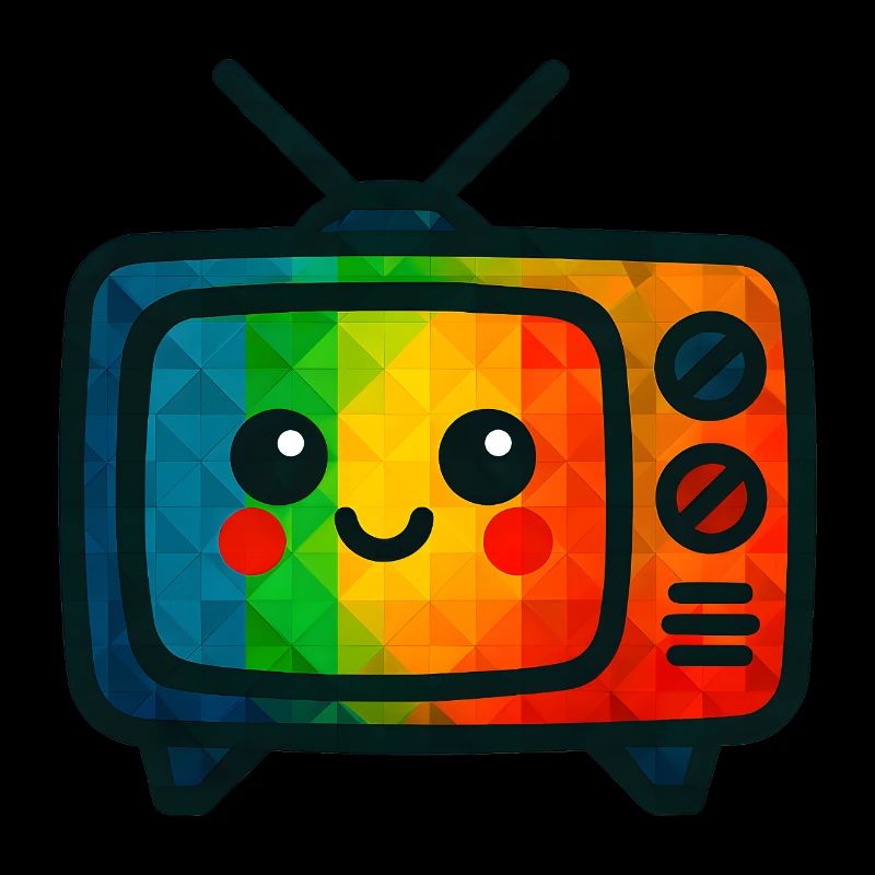WPAP Polygon Téléviseur jouet de style kawaii