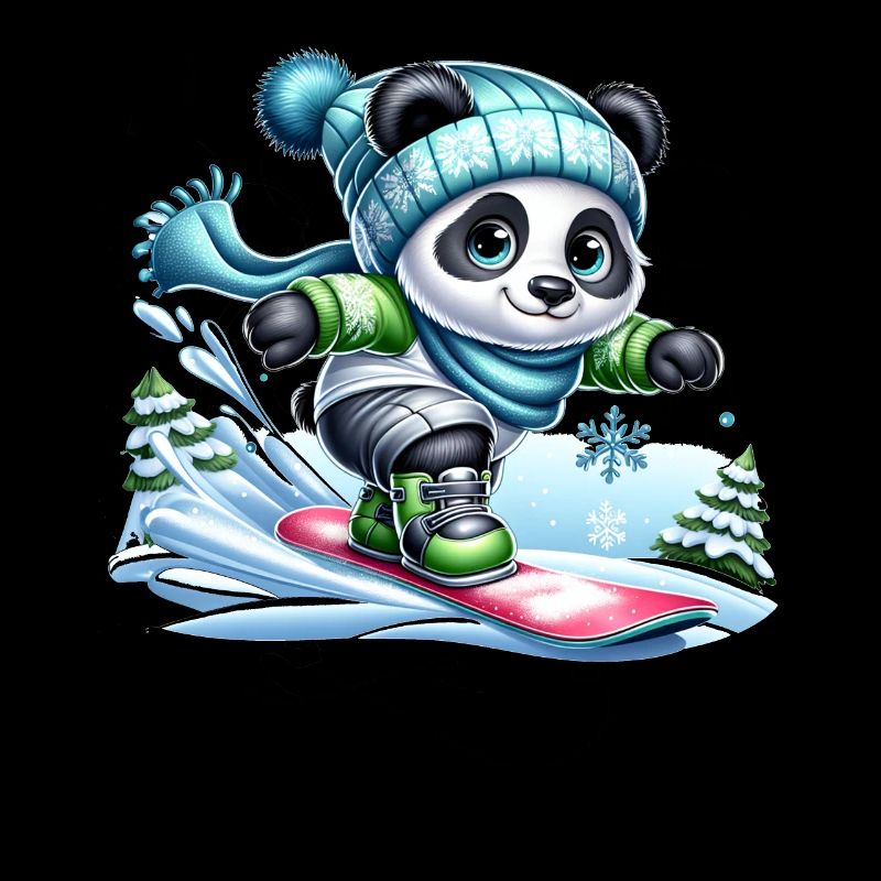 Cute Snowboarder Panda