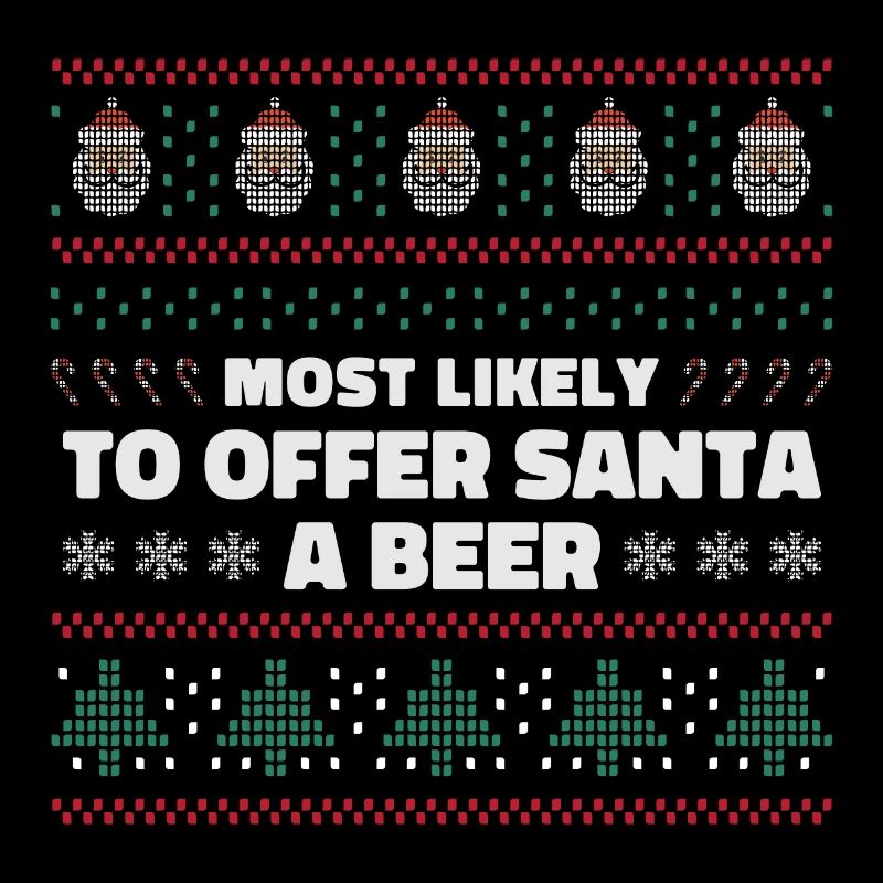 Dem Weihnachtsmann ein Bier anbieten