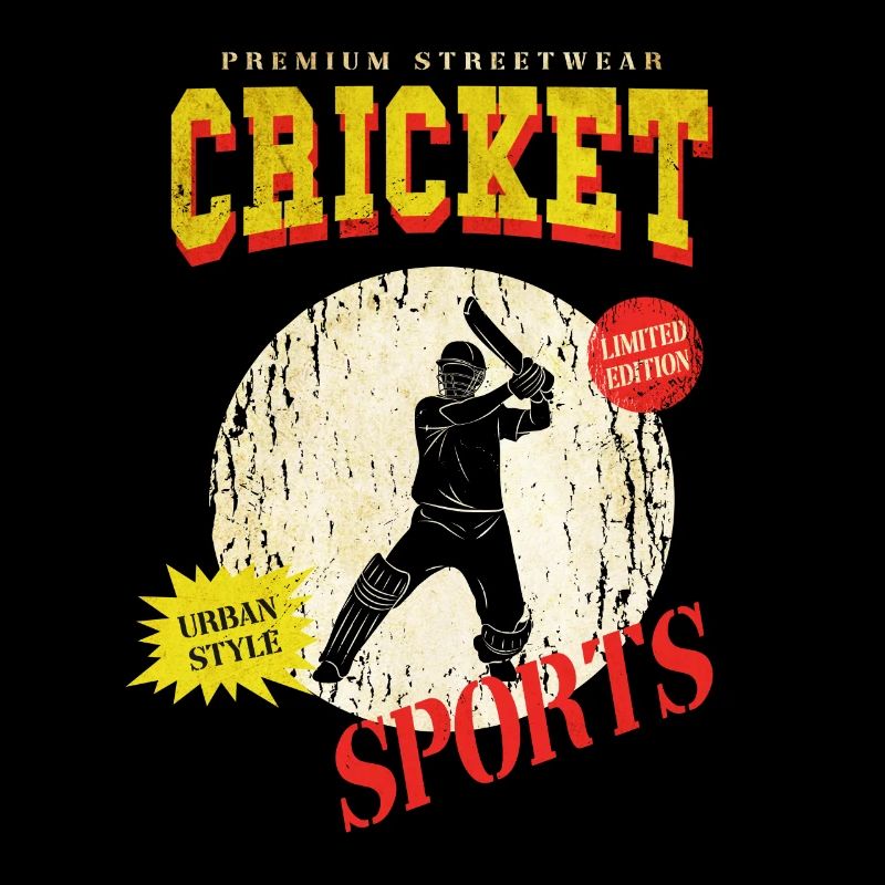 Cricket Cricketer Batsman Sport Vintage