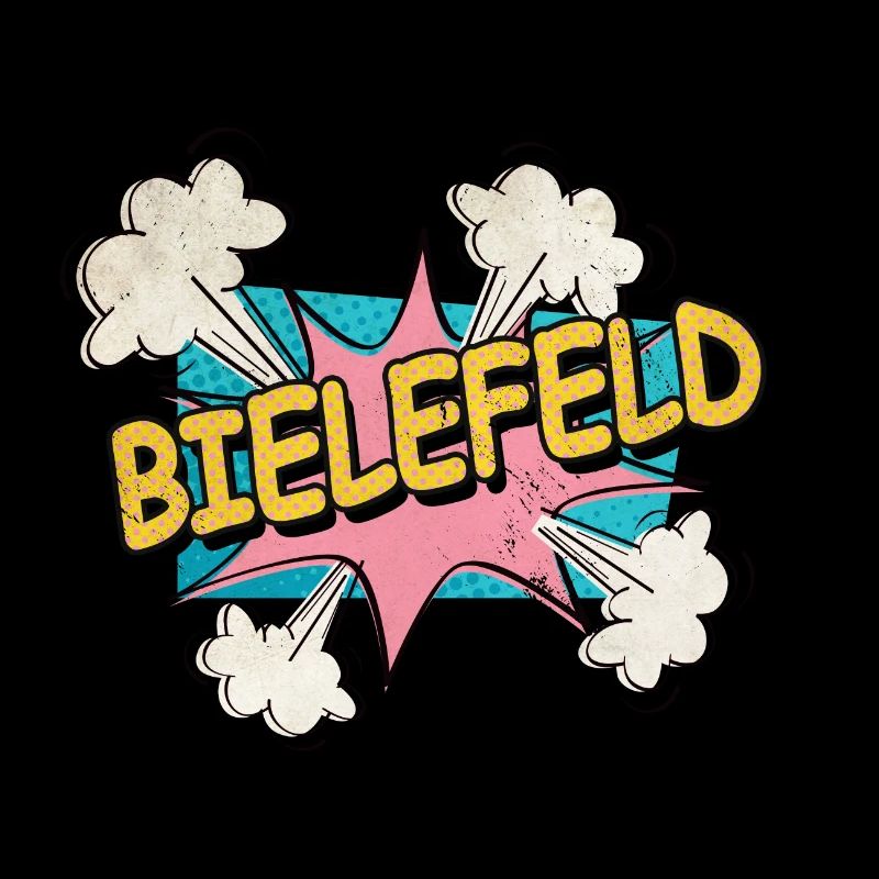 Bielefeld Germany City Font Pop Art Comic