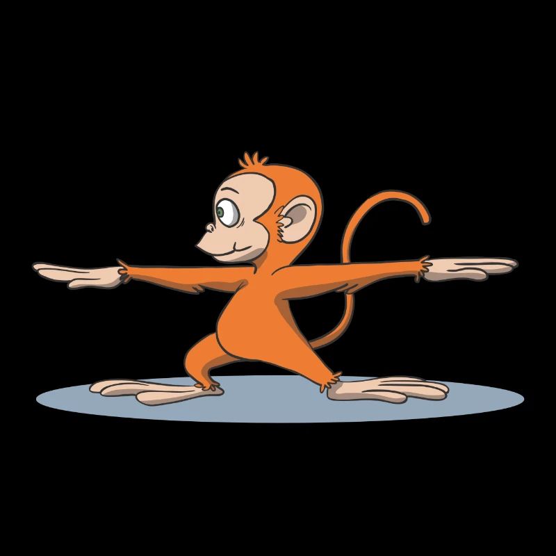 Singe Yoga Warrior 2 pose