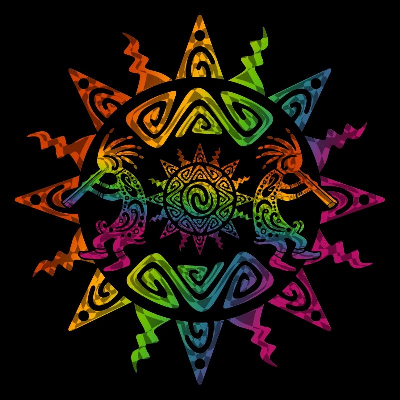 Kokopelli Duo - Sun Ornaments 2