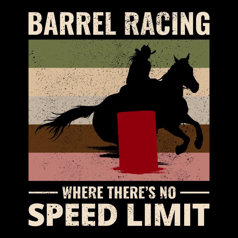 Barrel Racer Racing Équitation Course Rodeo