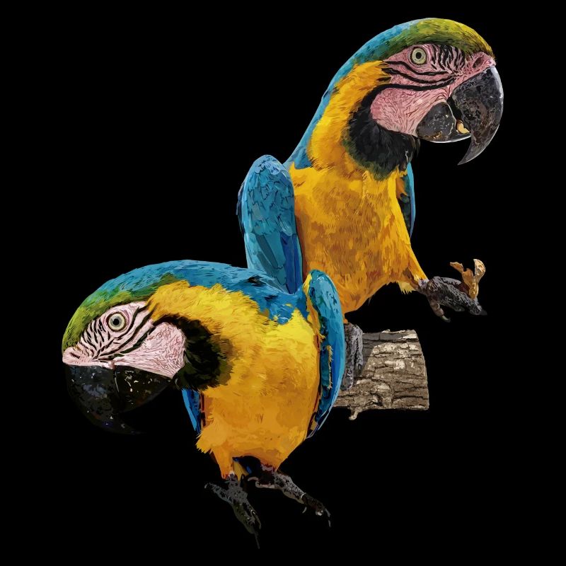 L’ara bleu et jaune