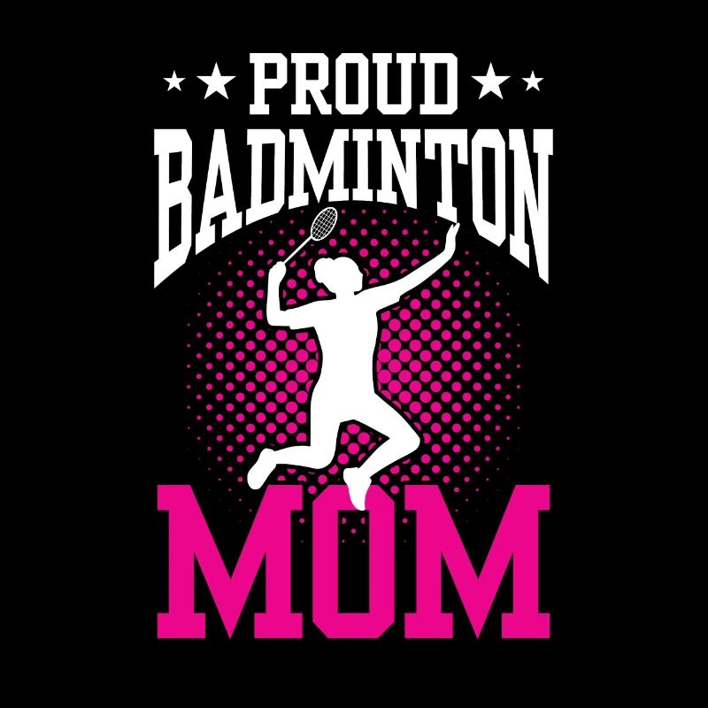 Fière maman de badminton Joueuse de badminton amoureuse