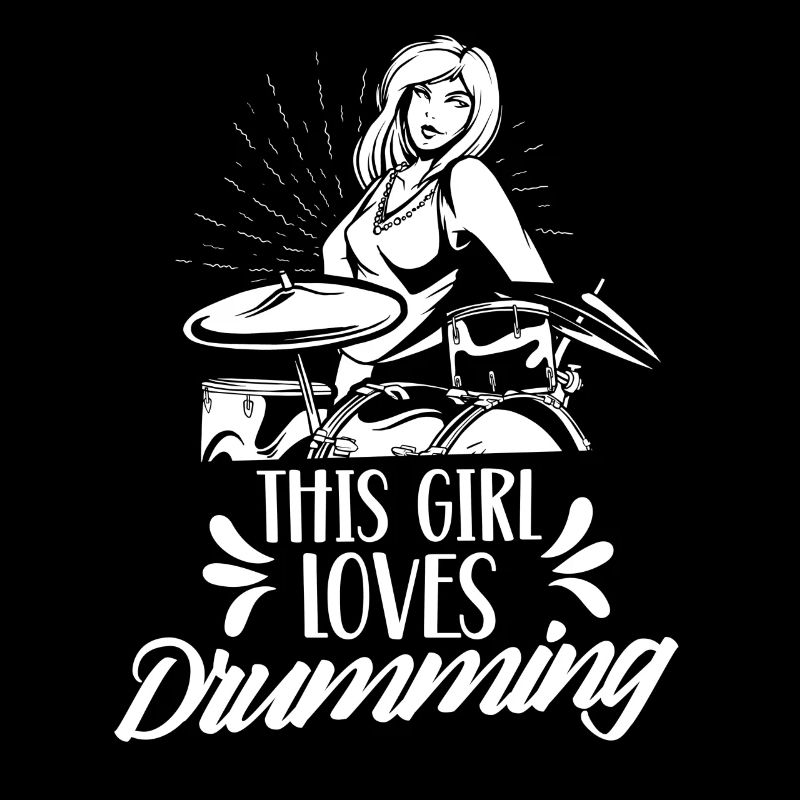 Dieses Mädchen Liebt Das Trommeln Drum Schlagzeug