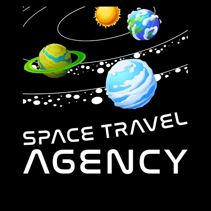 Agence de voyage spatial - Soleil et planètes