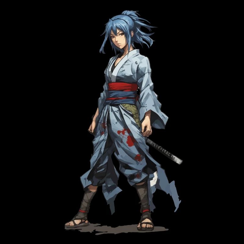 Fille d’anime Kunoichi Ninja japonais