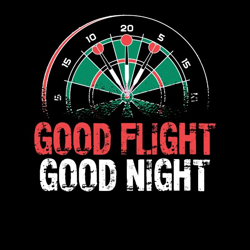 Darts Good Flight Night Motif Tee